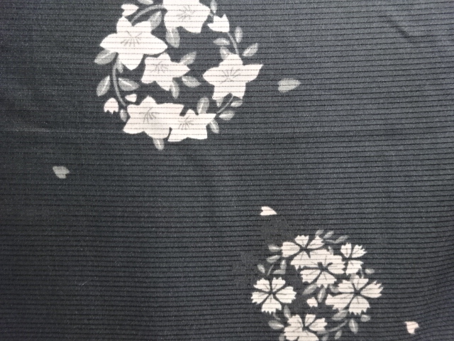  絽花丸文様小紋着物